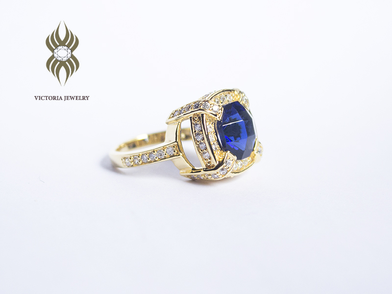 Nhẫn đá Zicon xanh đậm đươc yêu thích